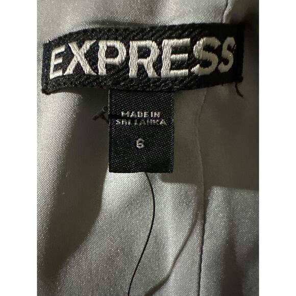 NWT Express Women's Gray White High Waisted Plaid Pattern Pencil Skirt Size 6 - Picture 4 of 5